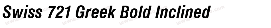 Swiss 721 Greek Bold Inclined BT字体转换
